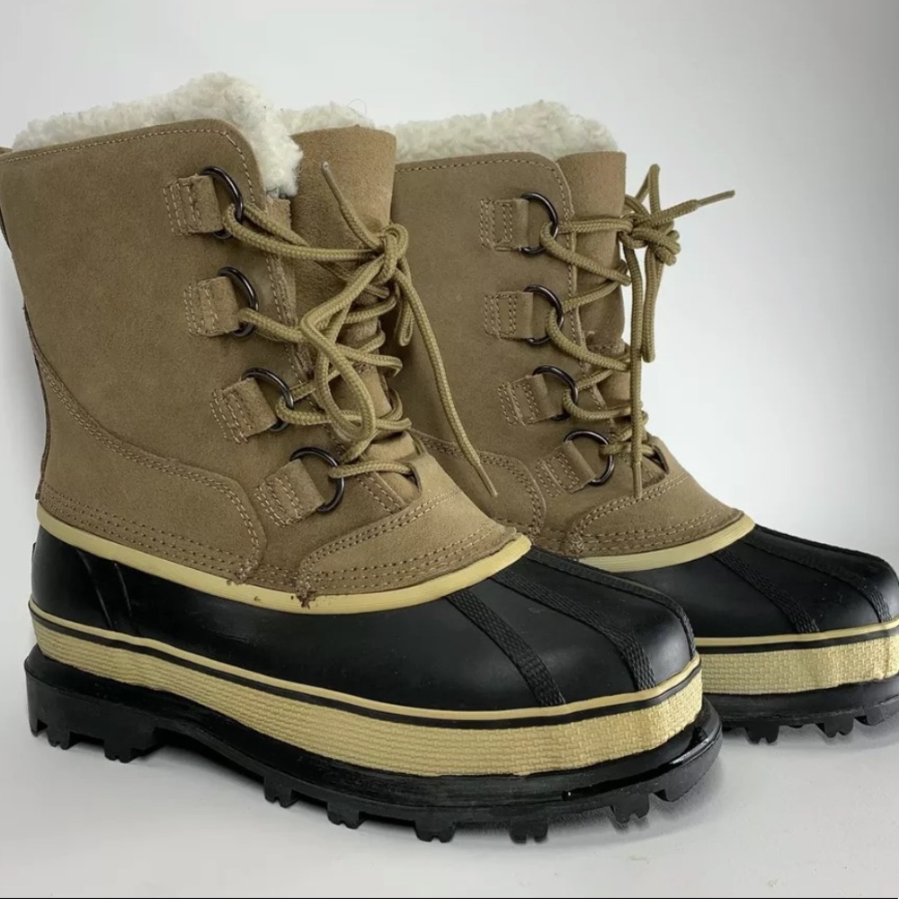 Crater Ridge Winter Boots Leather Rubber Unisex  M Sz 10. Like New! Very Warm